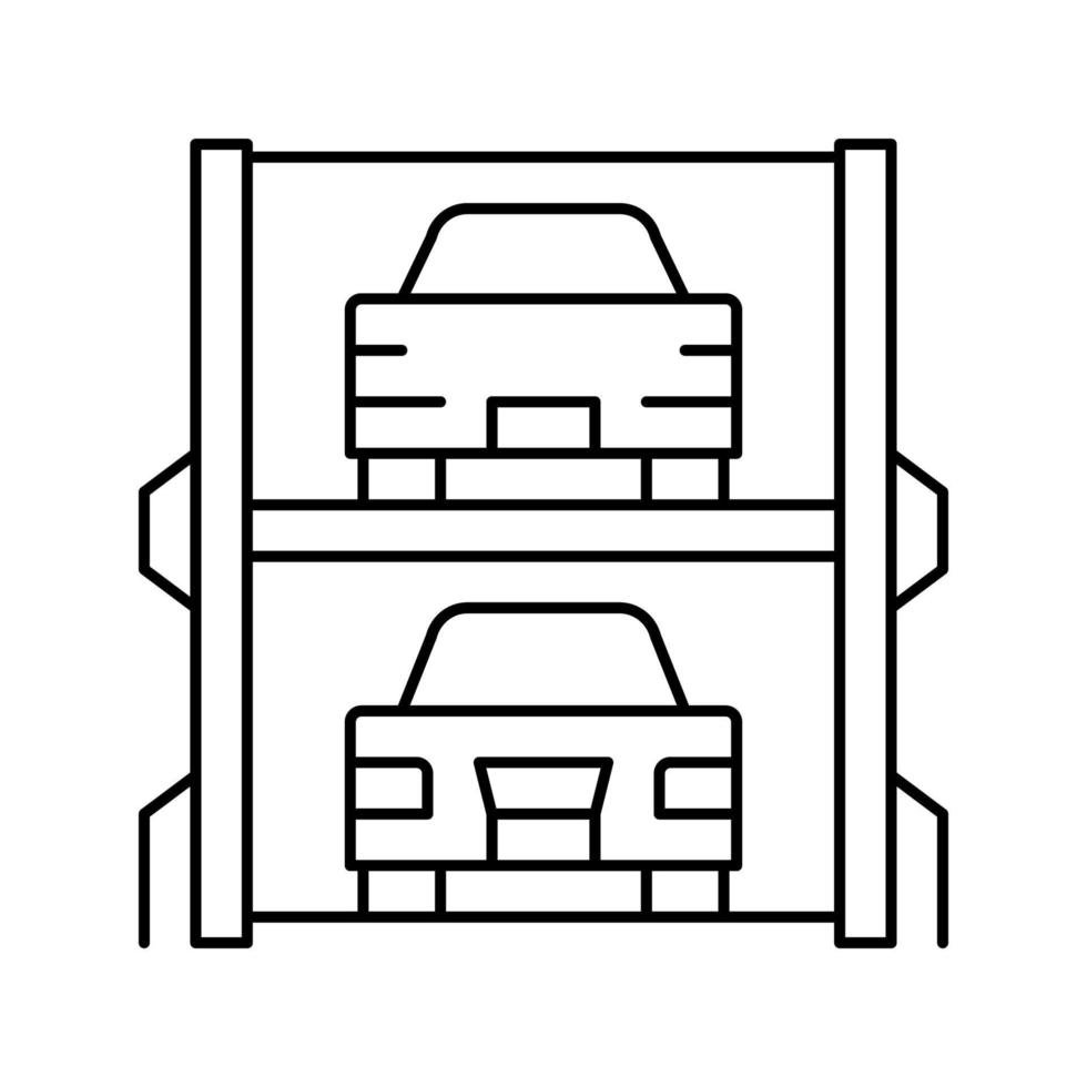 modern multilevel parking line icon vector illustration