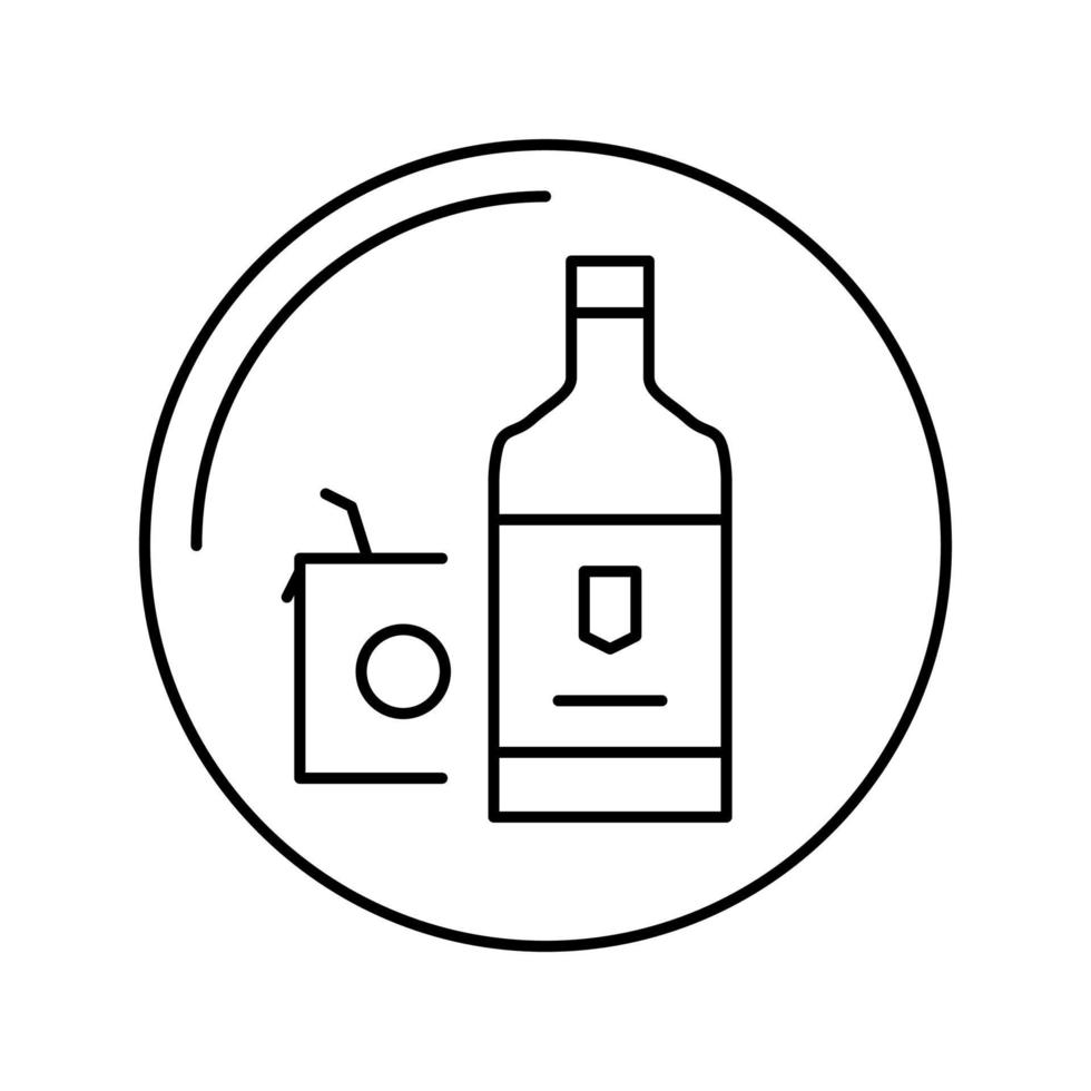 ilustración de vector de icono de línea de tienda departamental de bebidas