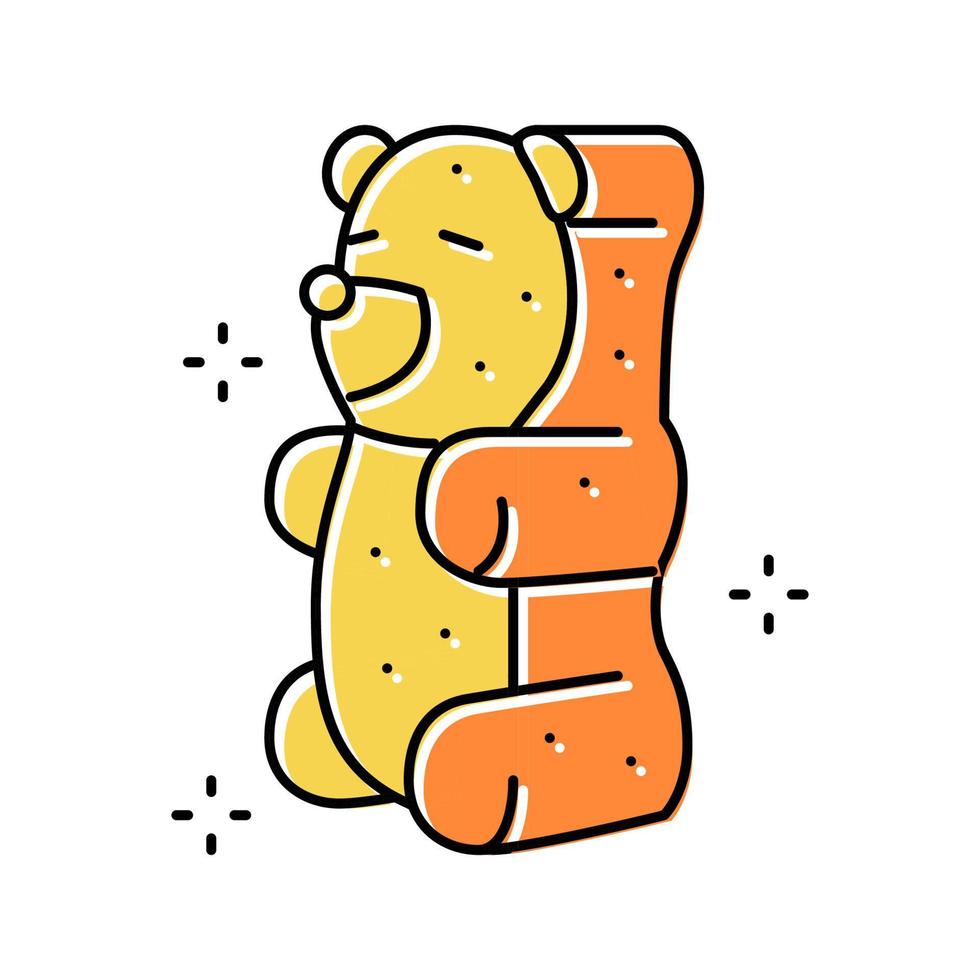 bear jelly candy gummy color icon vector illustration
