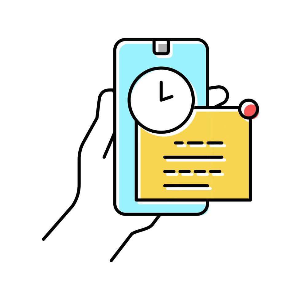message ephemeral color icon vector illustration