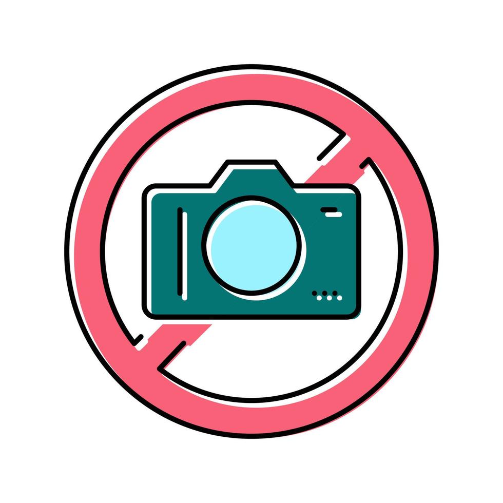 no photo crossed out sign color icon vector illustration