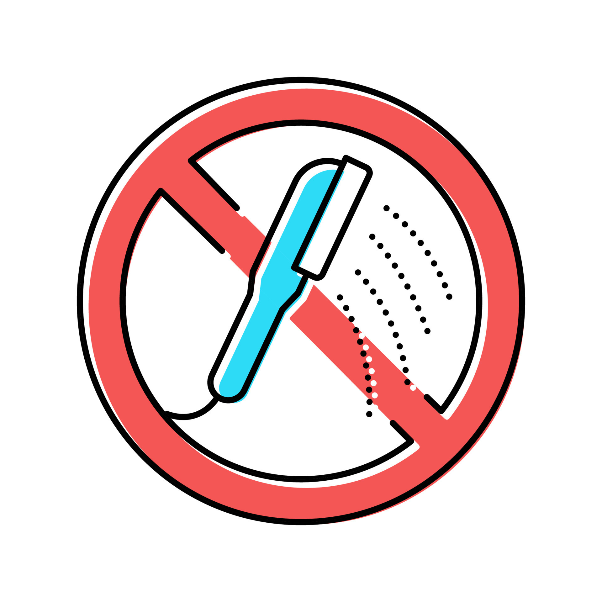 stop hot showers color icon vector illustration 19005120 Vector Art at