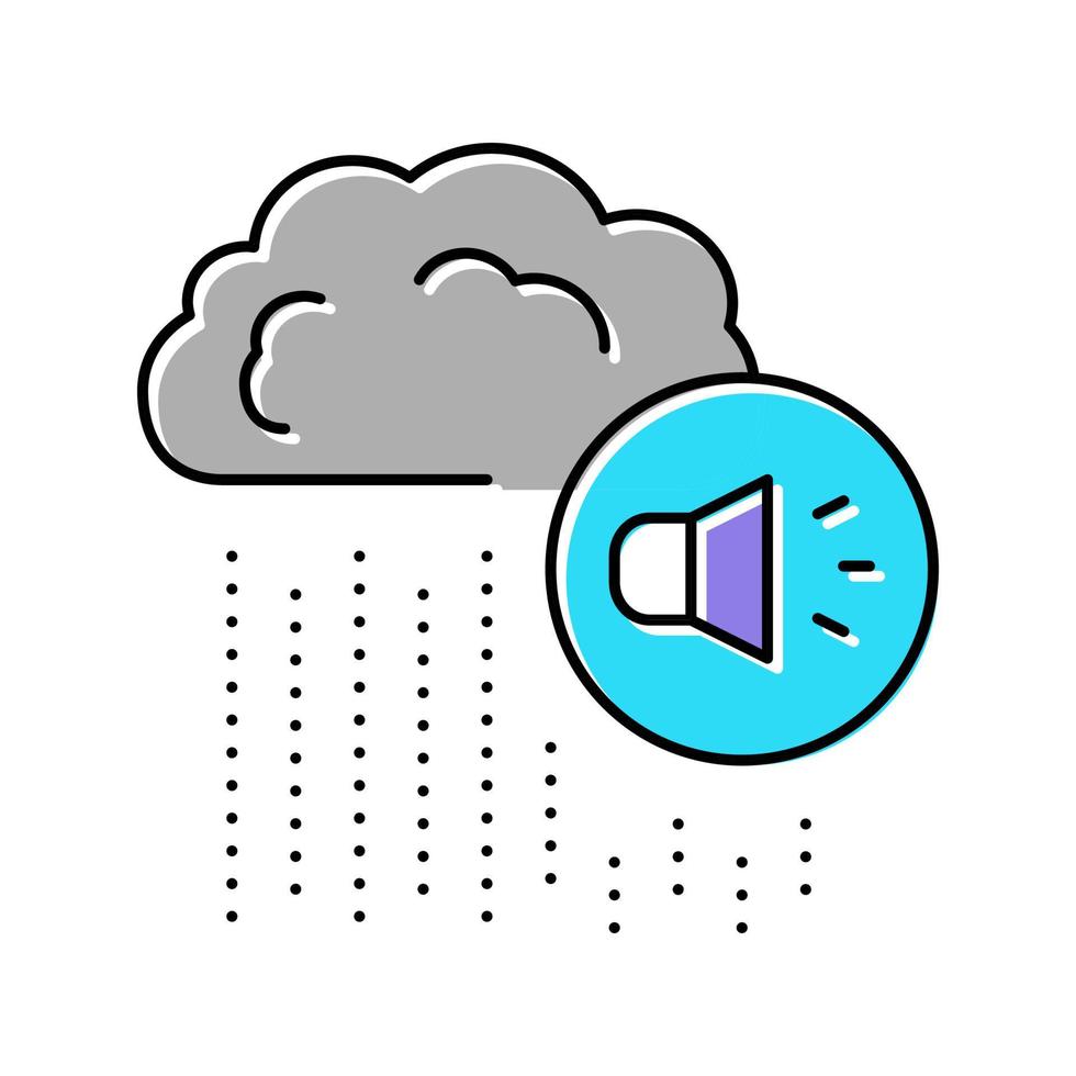 rain noise color icon vector illustration