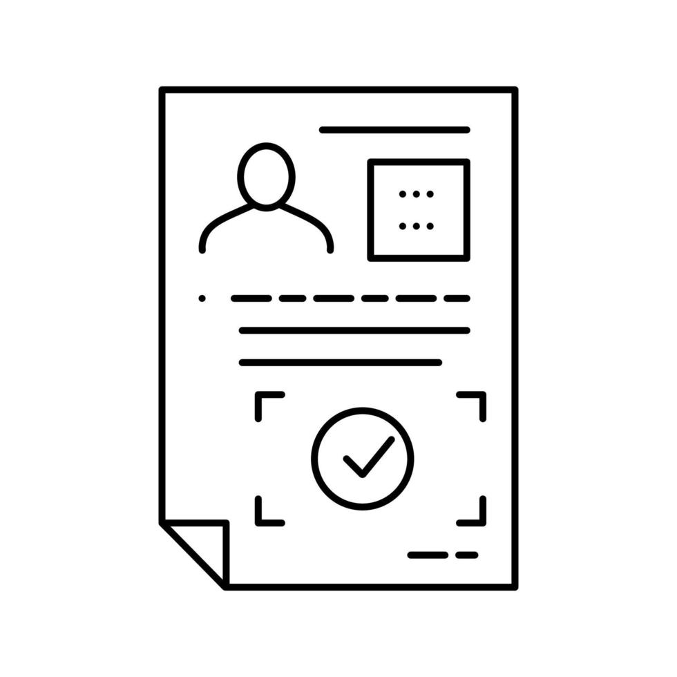 approval allowance line icon vector illustration