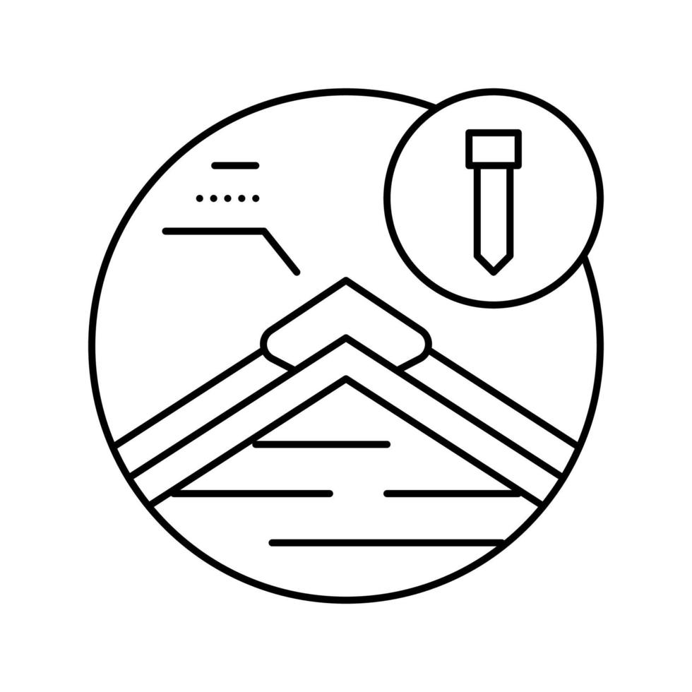 Ilustración de vector de icono de línea de tapas de cadera y cresta