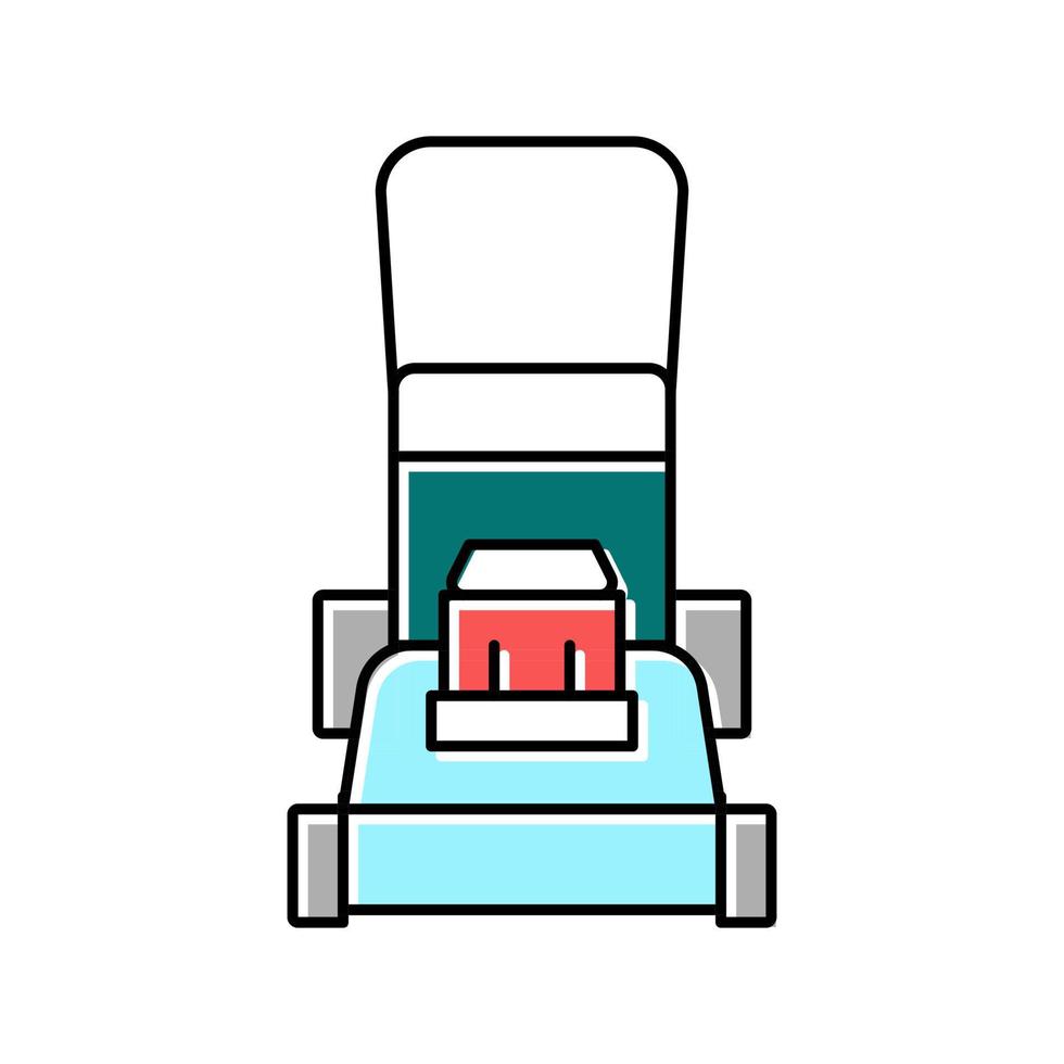 lawn mower equipment color icon vector illustration