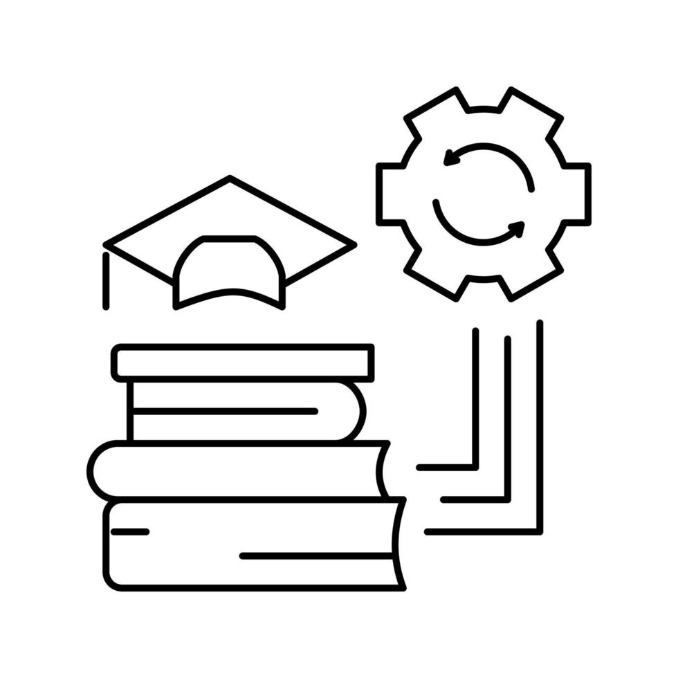 education optimize line icon vector illustration