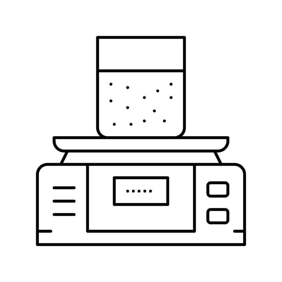 equipment for soil testing and weight measuring line icon vector