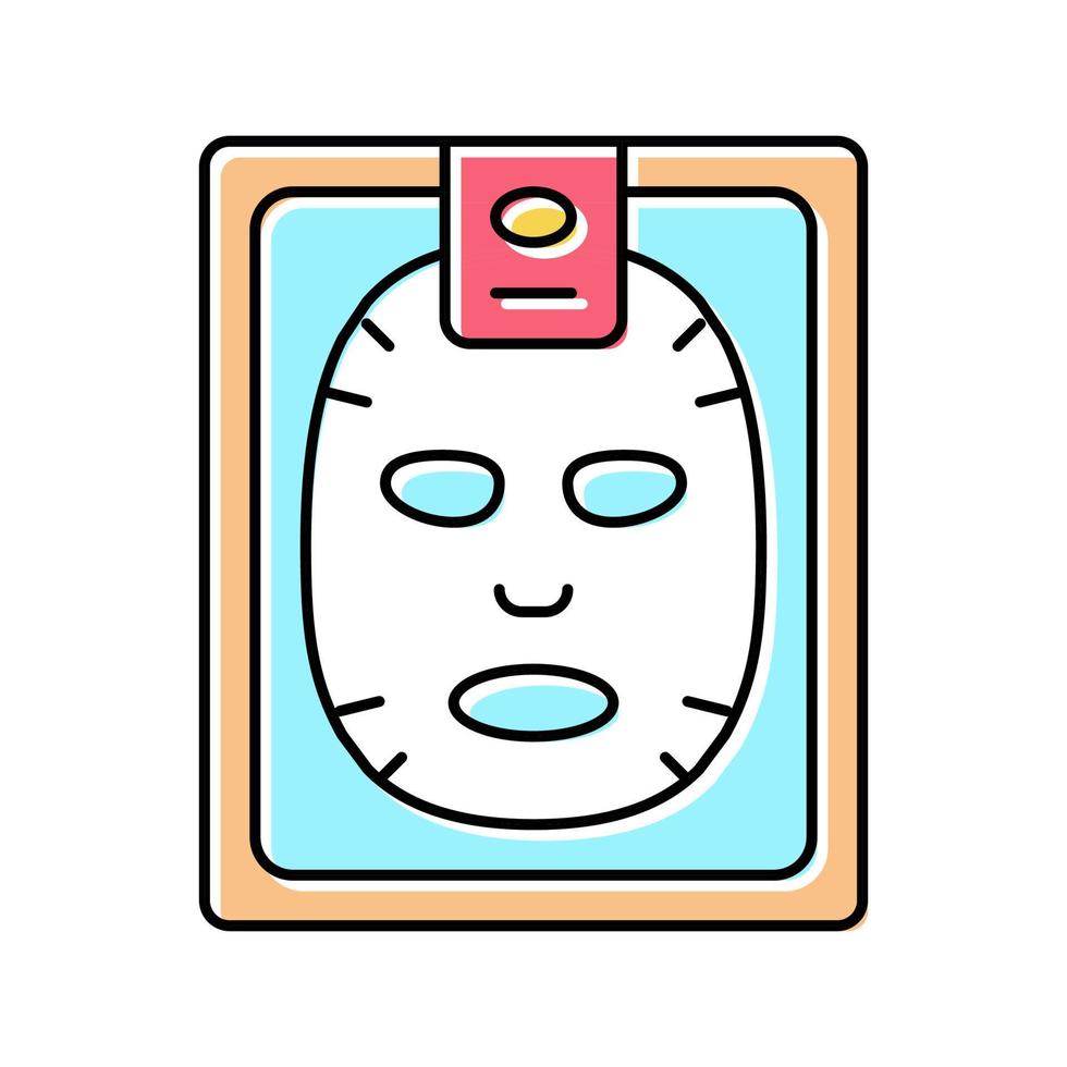 ilustración de vector de icono de color de máscara facial