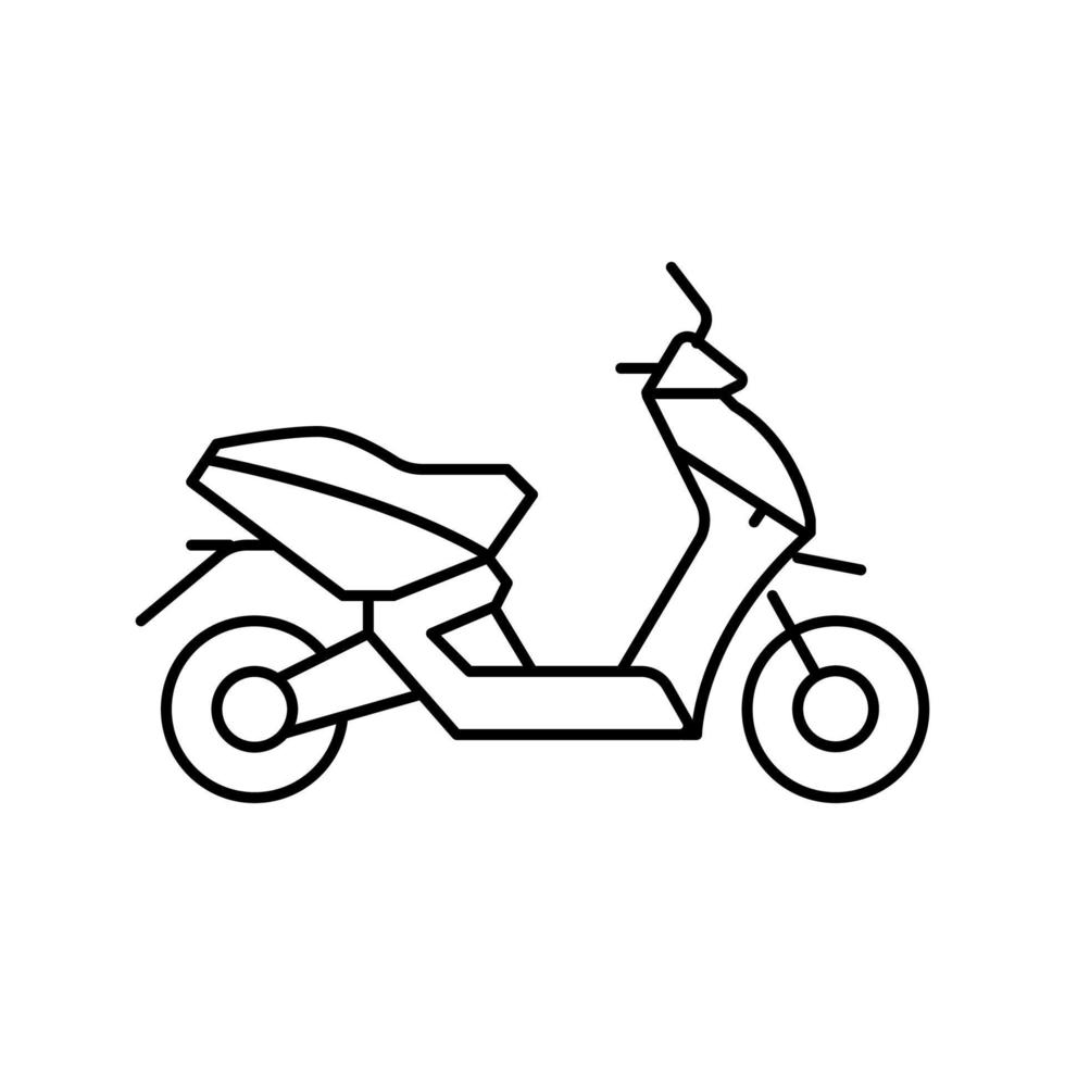 scooter transport line icon vector illustration