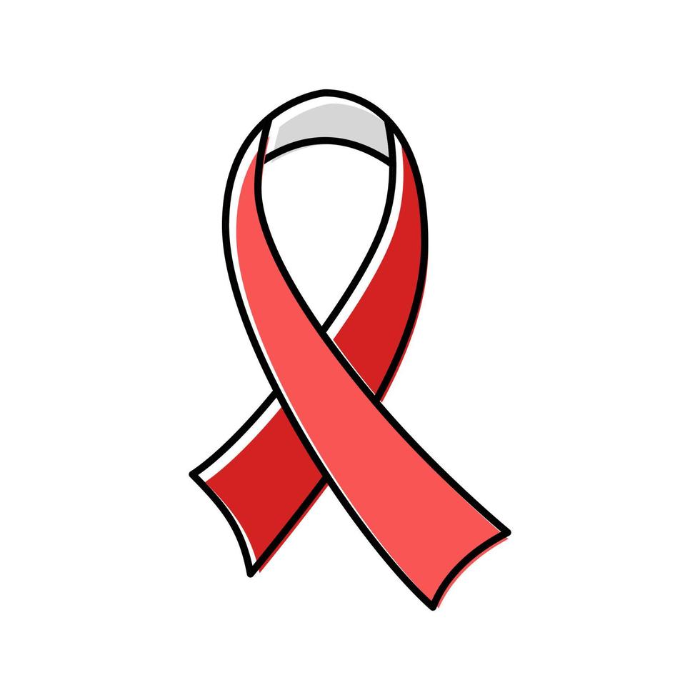 ribbon hiv color icon vector illustration