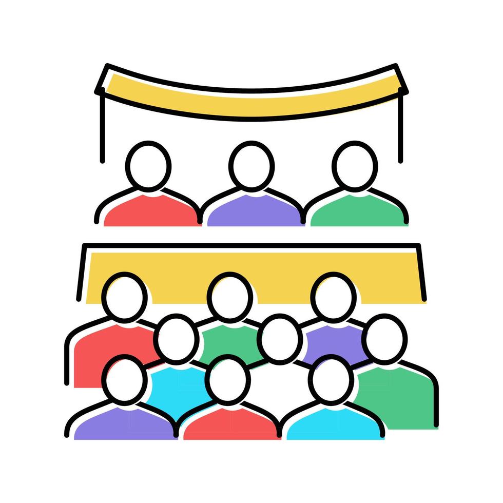 conference forum color icon vector illustration