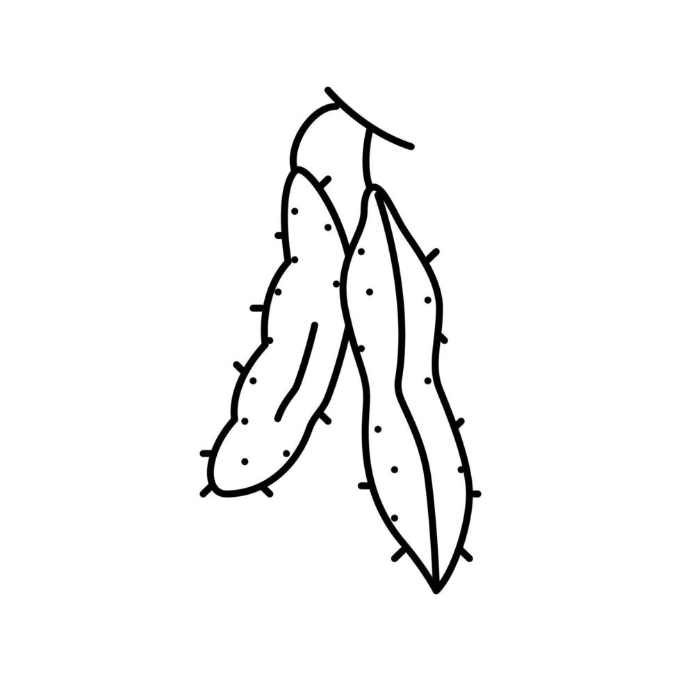 ilustración de vector de icono de línea seca de soja