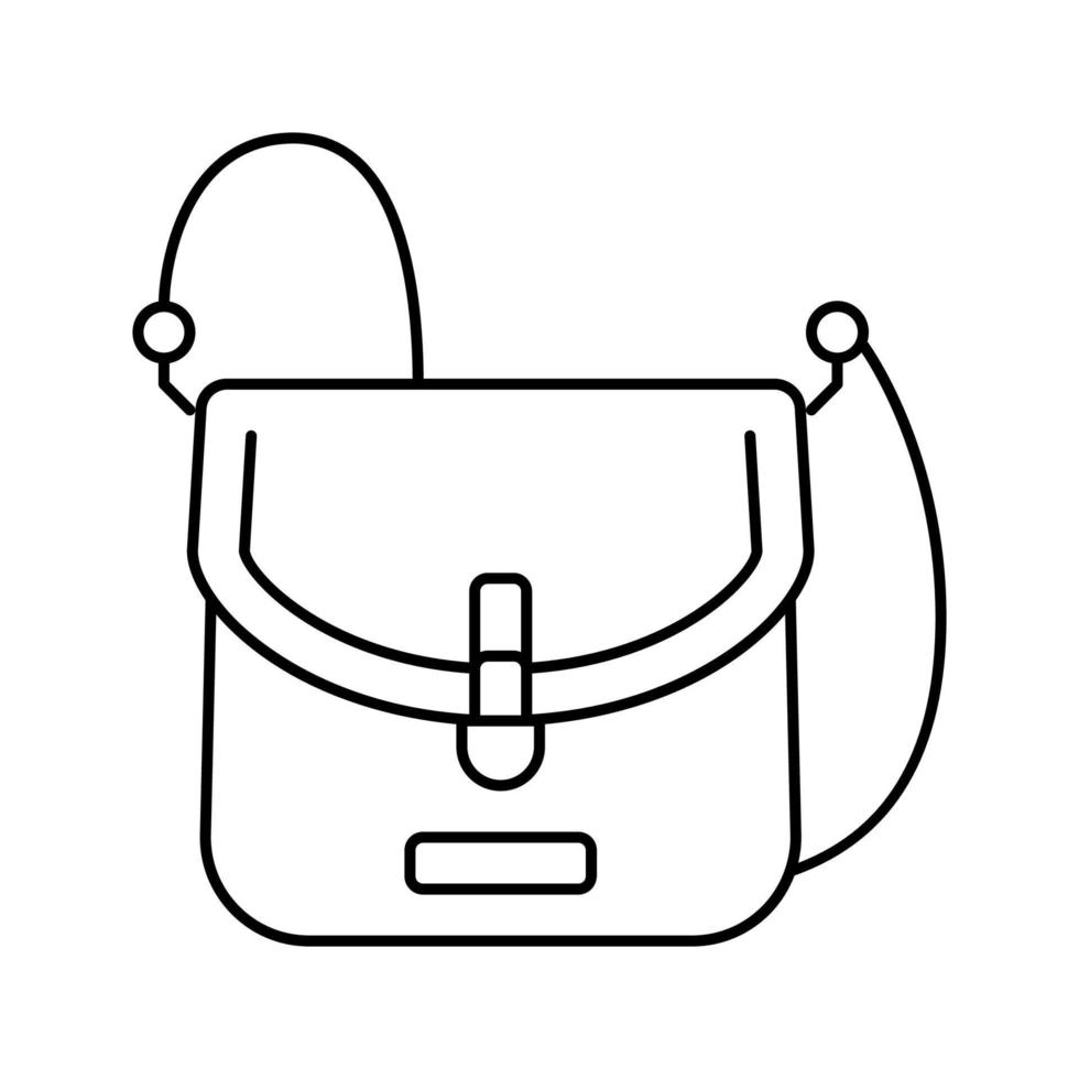 purse bag woman line icon vector illustration