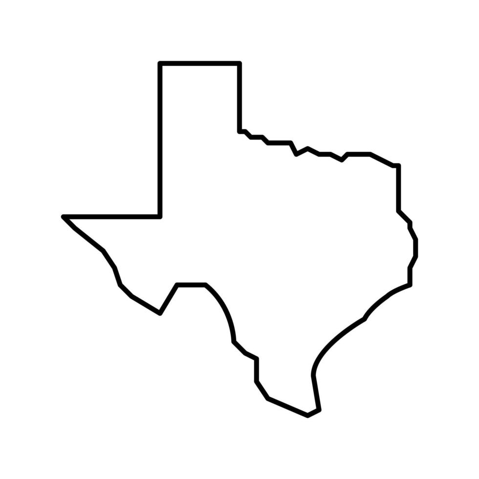 ilustración de vector de icono de línea de estado de texas