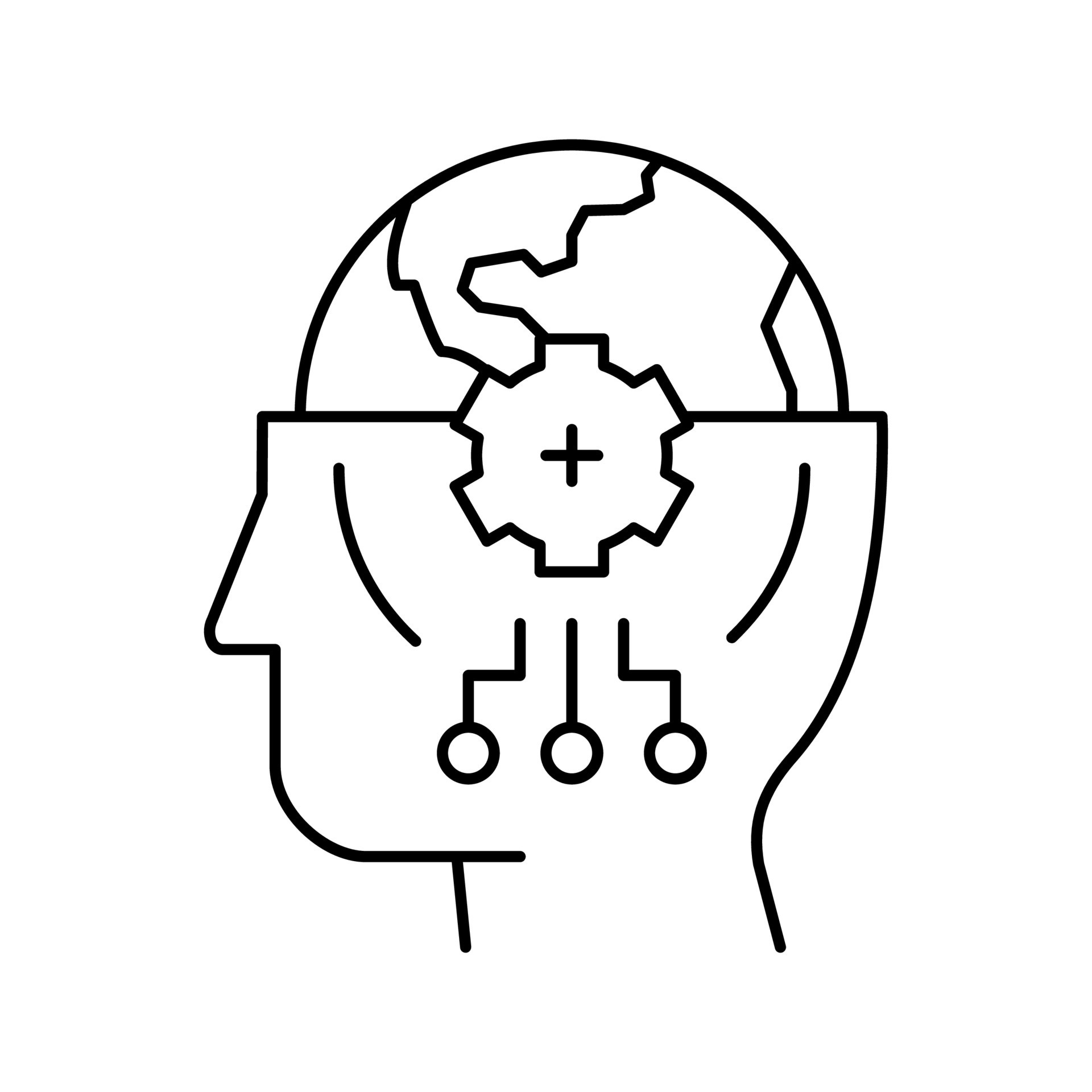 world knowledge line icon vector illustration 19005328 Vector Art at Vecteezy