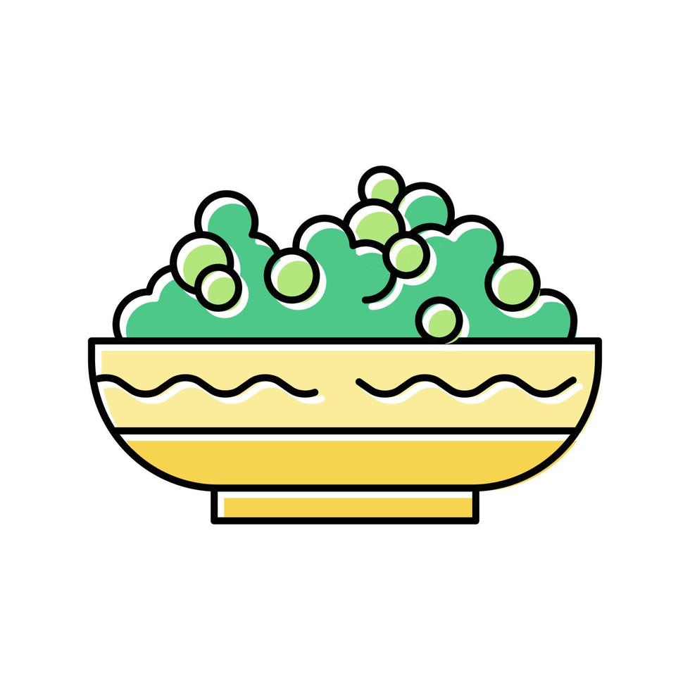 plate peas color icon vector illustration