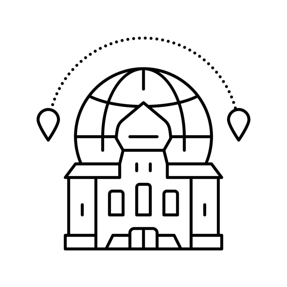 cultural tourism line icon vector illustration