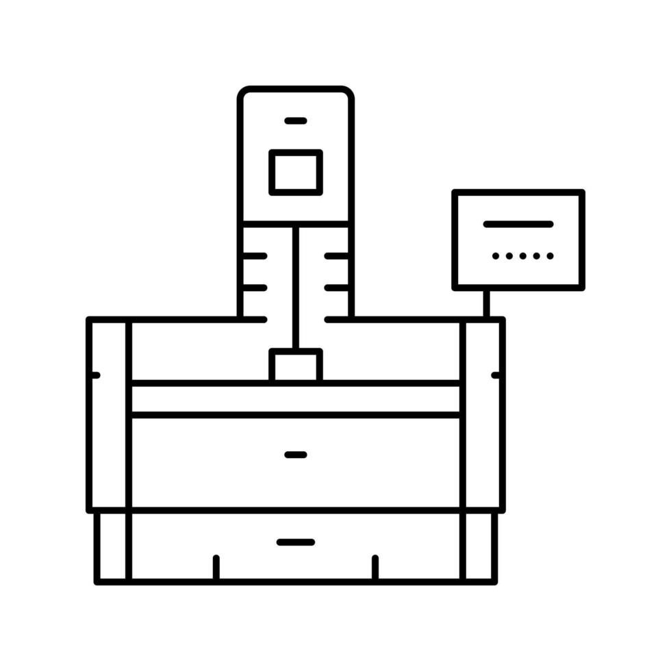 honing machine line icon vector illustration