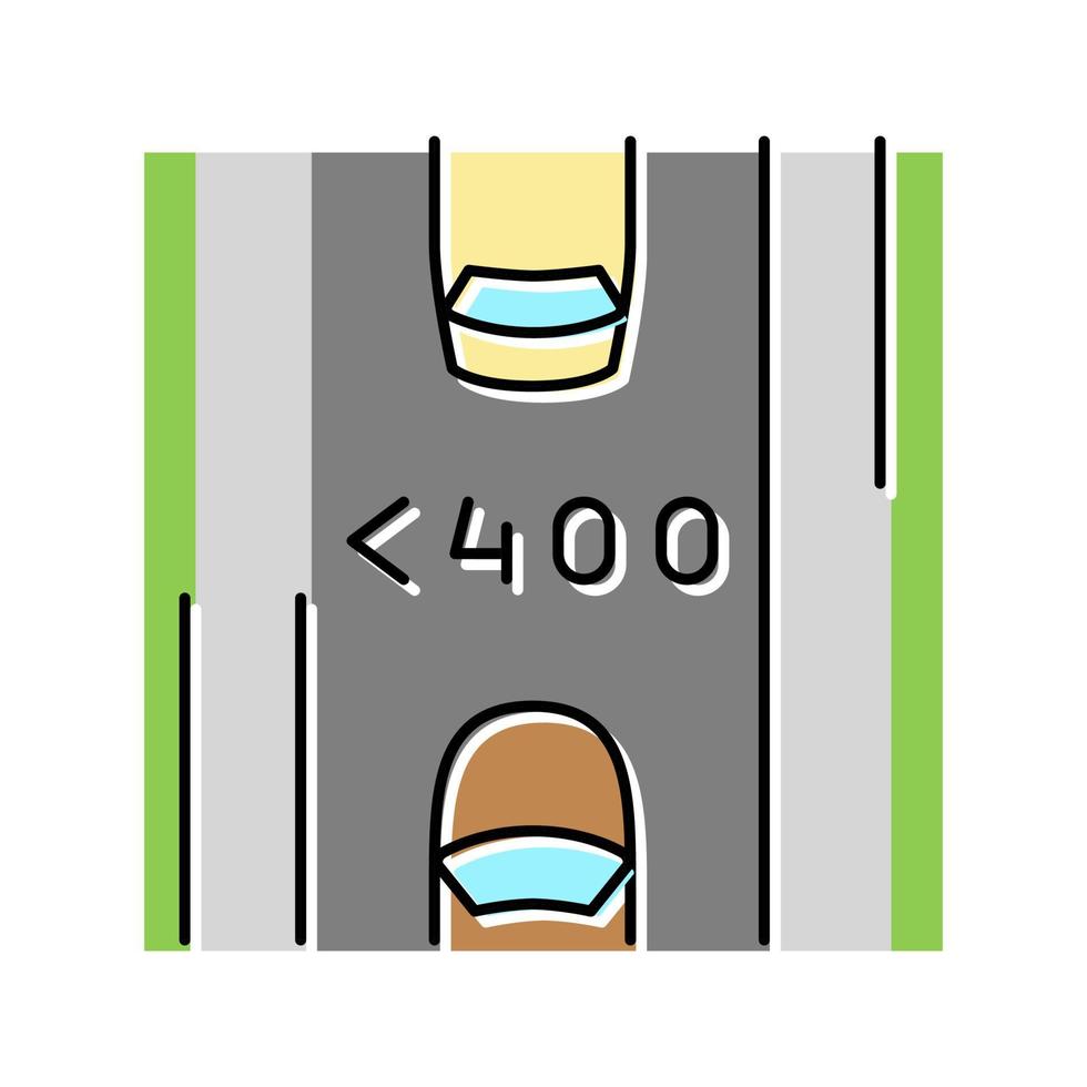 ilustración de vector de icono de color de carretera de tráfico bajo