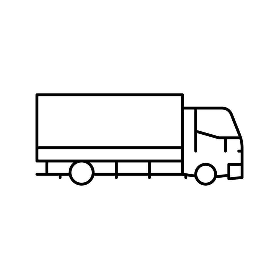 camión transporte línea icono vector ilustración