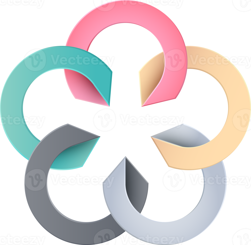 Abstract circle infographic template png