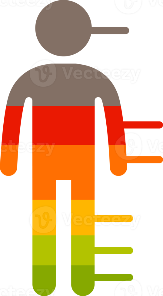 Infografikelement des menschlichen Diagramms png