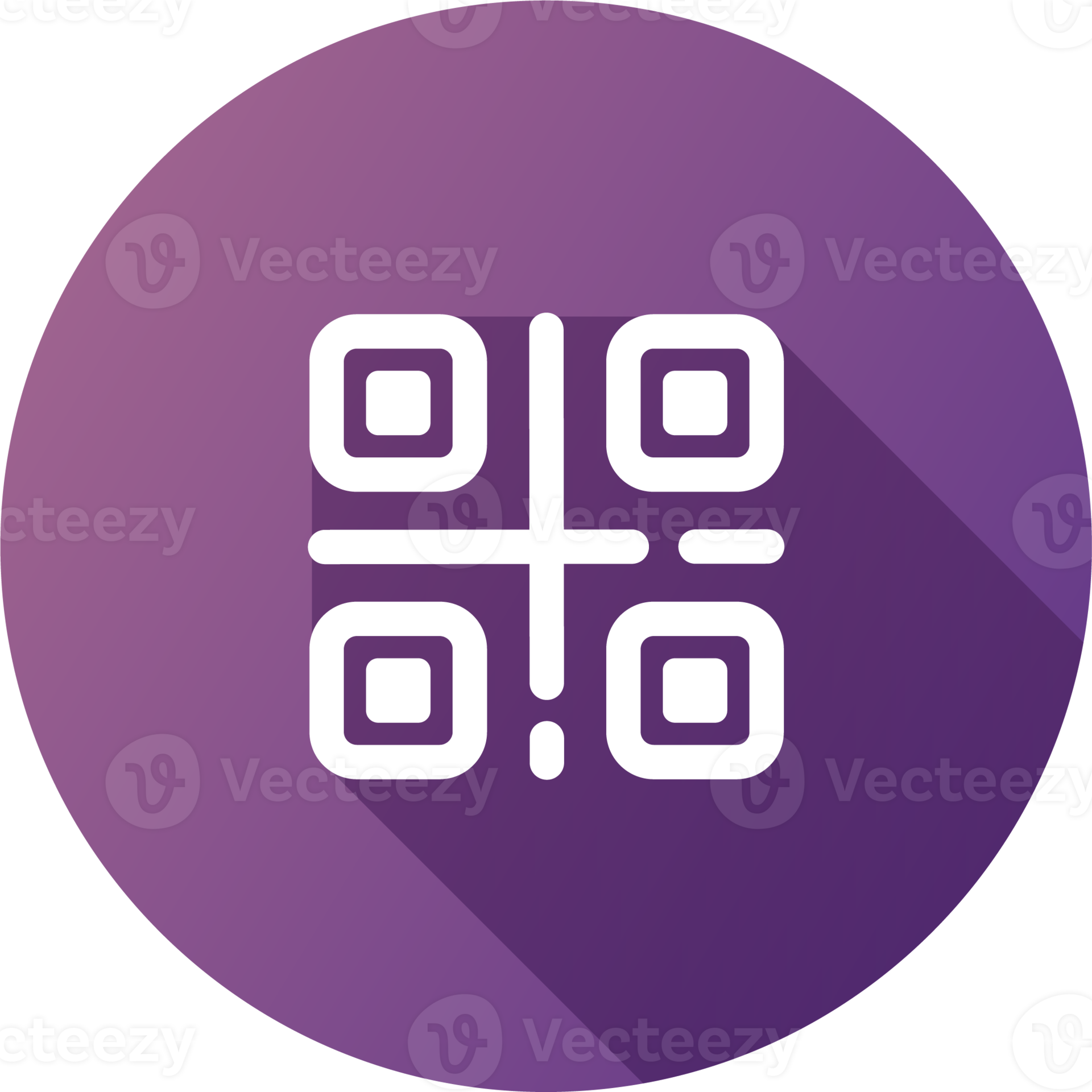 QR code icon in flat design style. Scan QR code signs illustration
