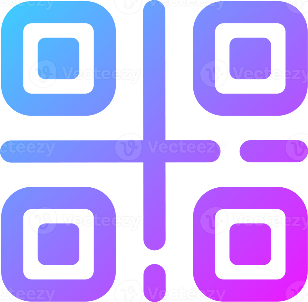 QR code icon in gradient colors. Scan QR code signs illustration ...