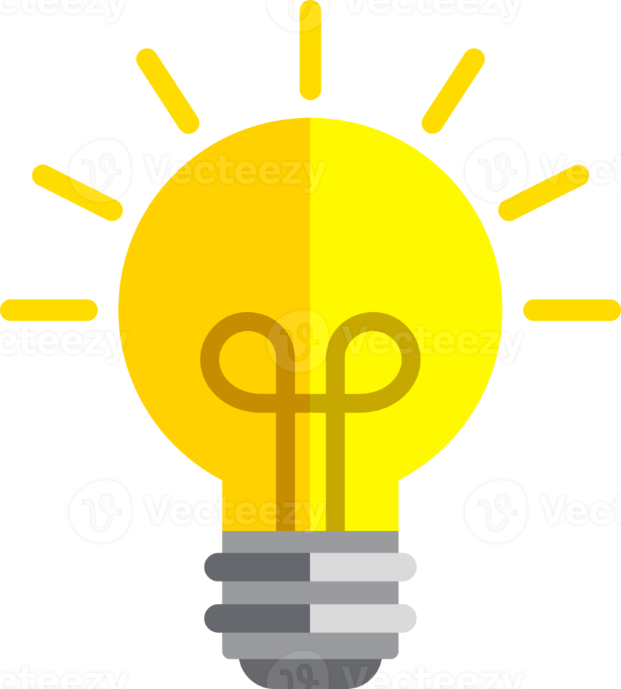 lightbulb flat color png