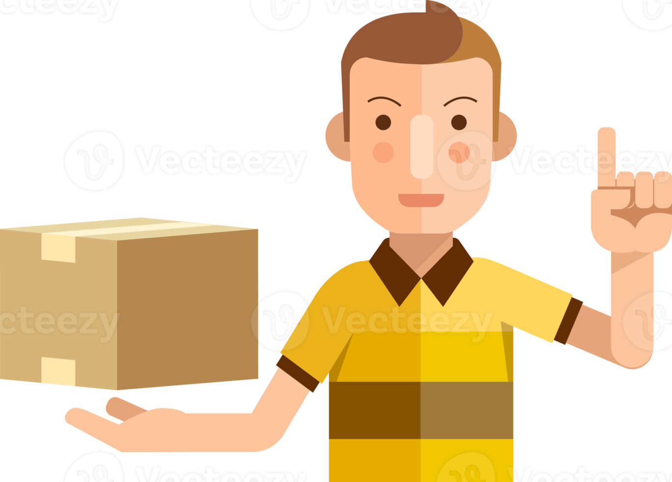 delivery man color symbol png