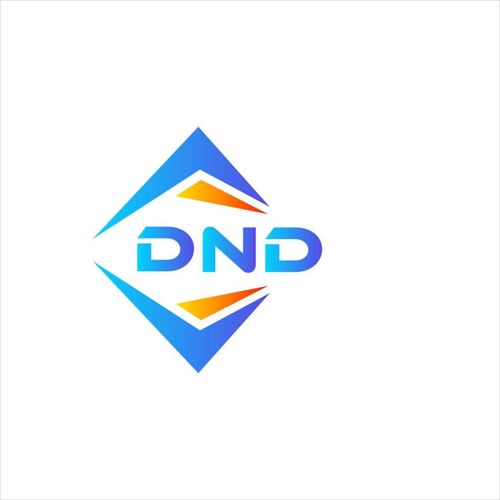 diseño de logotipo de tecnología abstracta dnd sobre fondo blanco. concepto de logotipo de letra de iniciales creativas dnd. vector