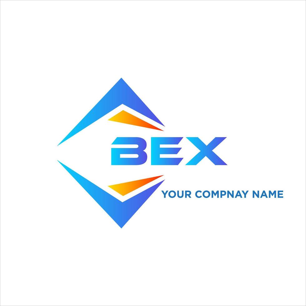 diseño de logotipo de tecnología abstracta bex sobre fondo blanco. concepto de logotipo de letra de iniciales creativas bex. vector