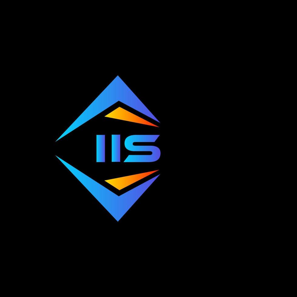 iis diseño de logotipo de tecnología abstracta sobre fondo blanco. es el concepto de logotipo de letra de iniciales creativas. vector