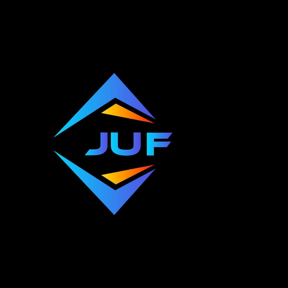 JUF abstract technology logo design on Black background. JUF creative initials letter logo concept. vector