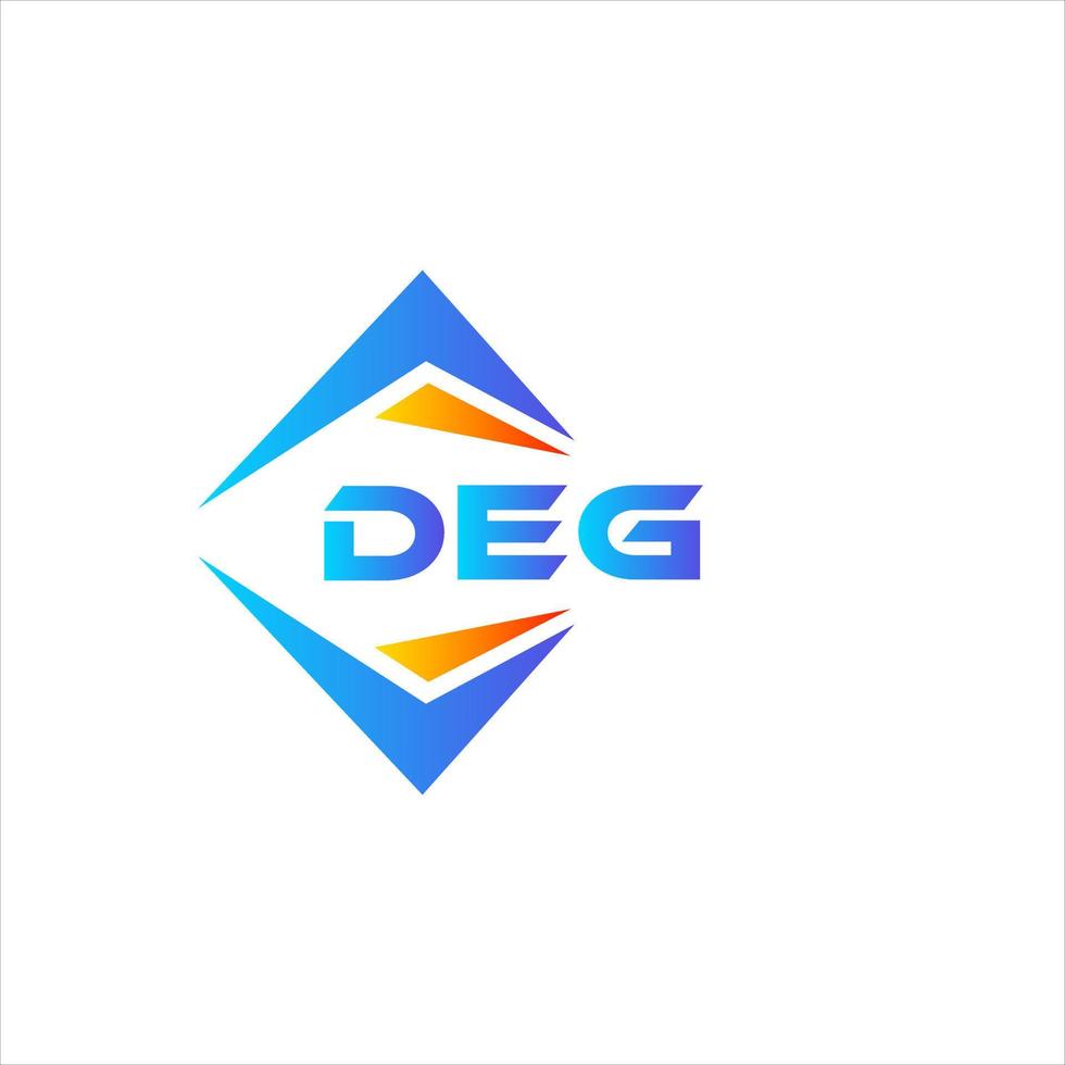 Diseño de logotipo de tecnología abstracta de grados sobre fondo blanco. concepto de logotipo de letra inicial creativa deg. vector
