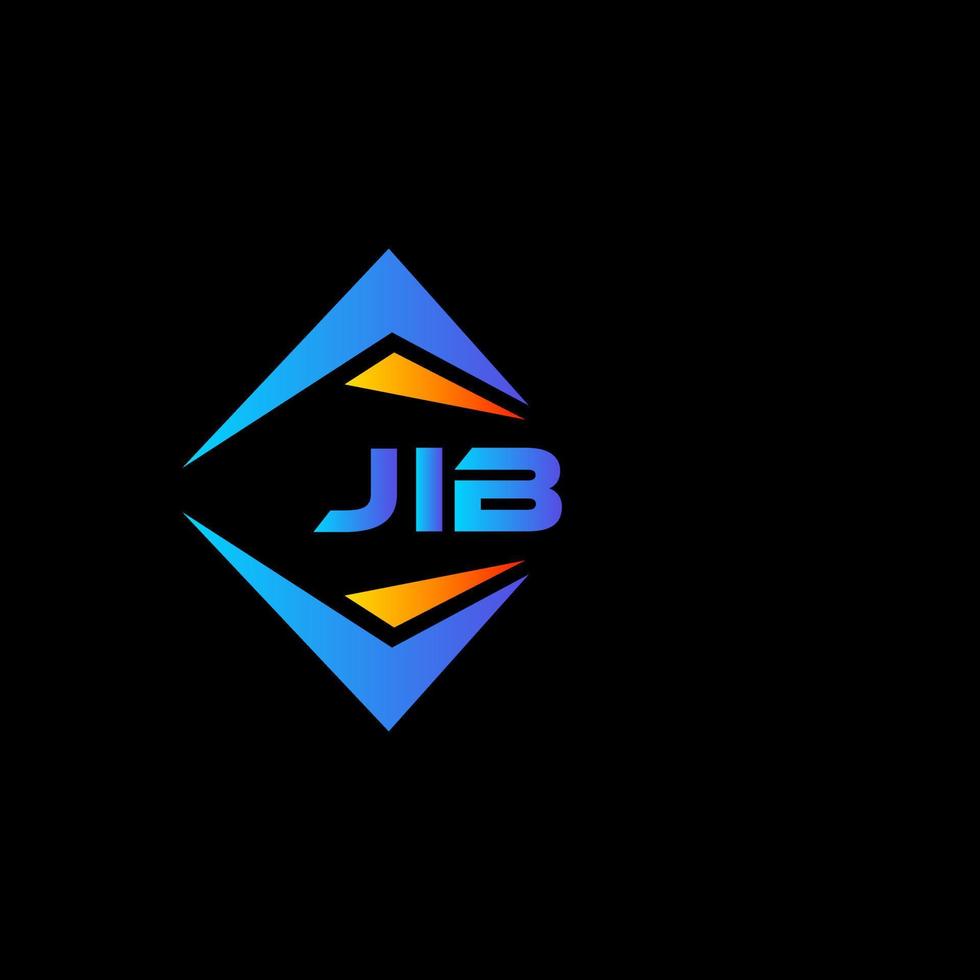 JIB abstract technology logo design on Black background. JIB creative initials letter logo concept. vector