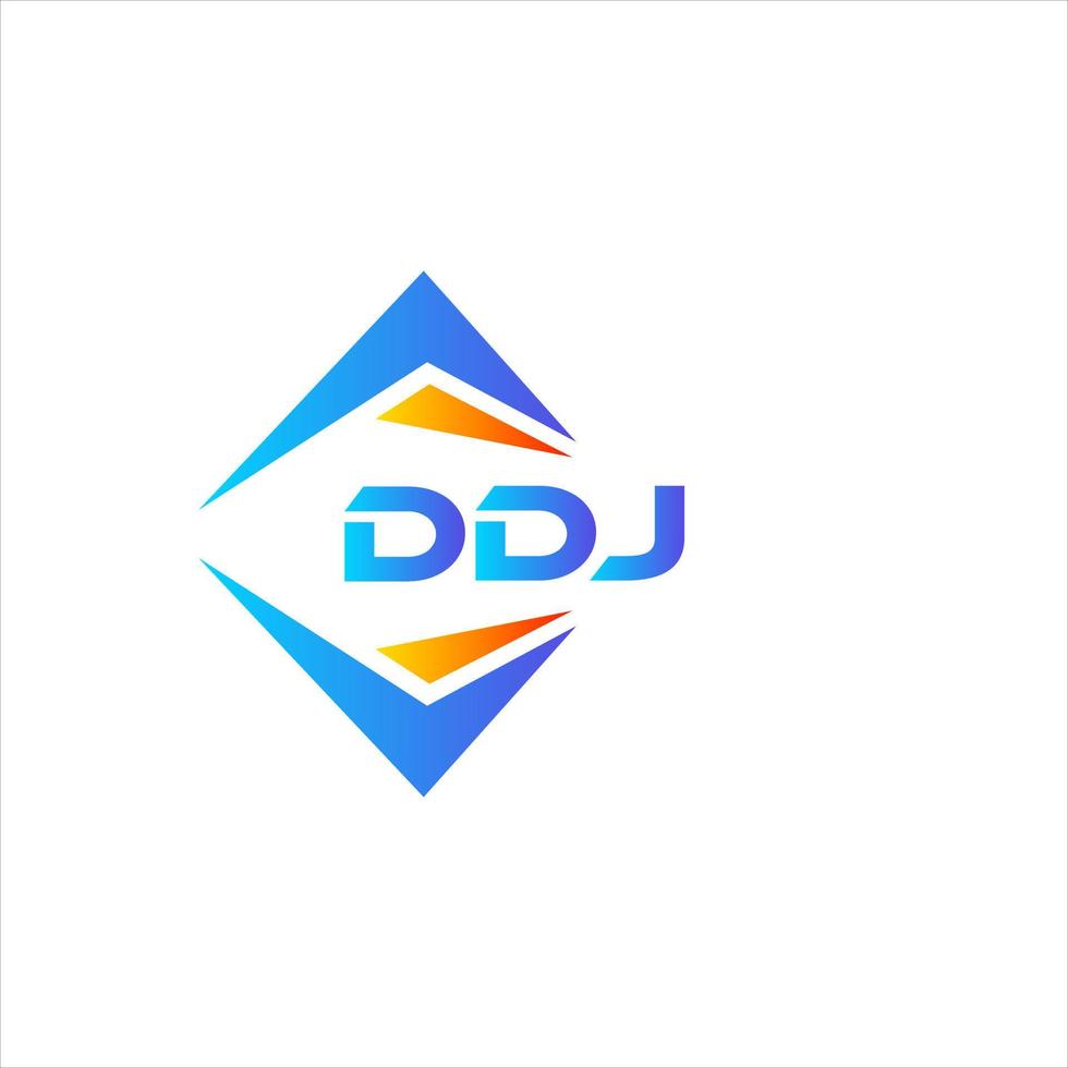 Diseño de logotipo de tecnología abstracta ddj sobre fondo blanco. concepto de logotipo de letra de iniciales creativas ddj. vector
