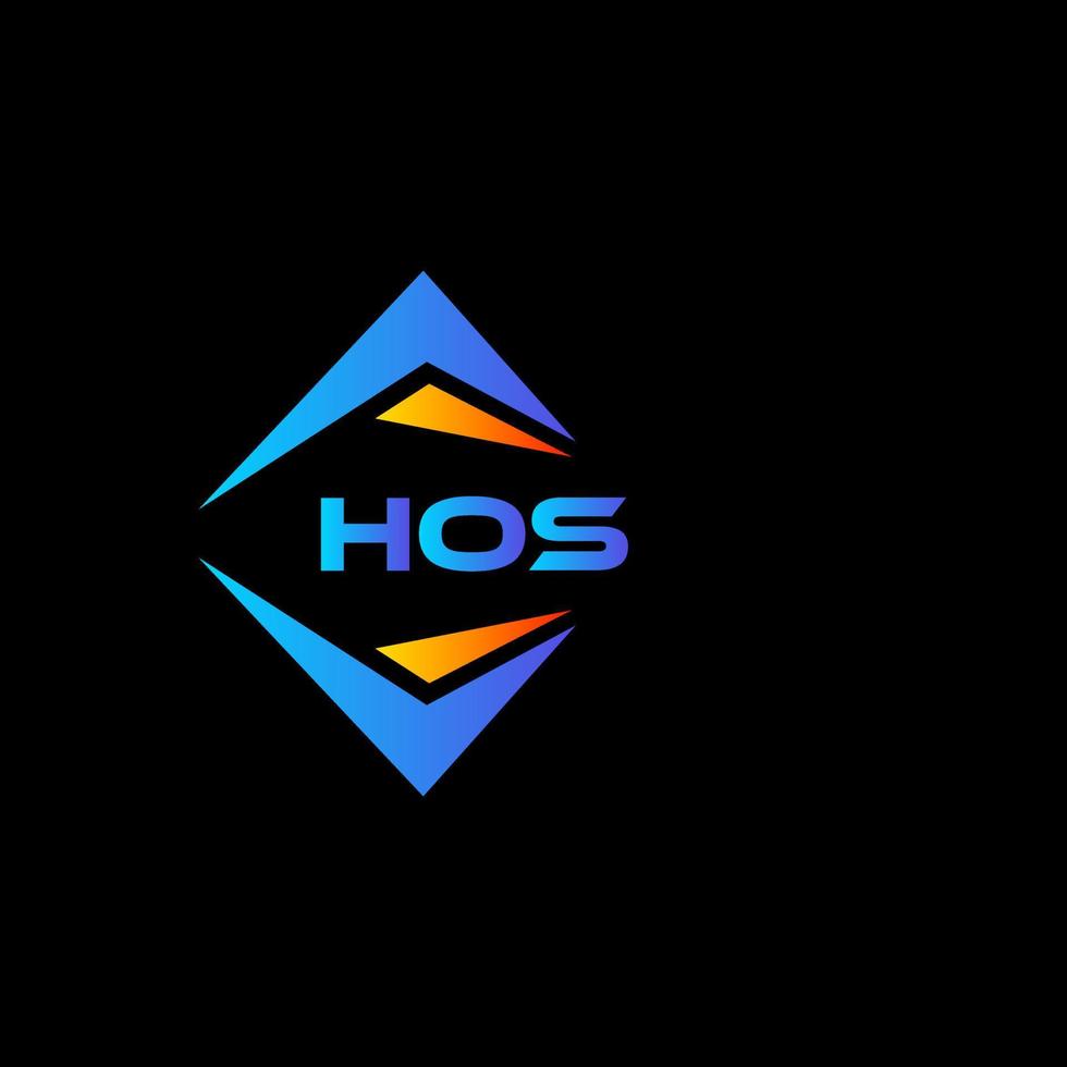 HOS abstract technology logo design on Black background. HOS creative initials letter logo concept. vector
