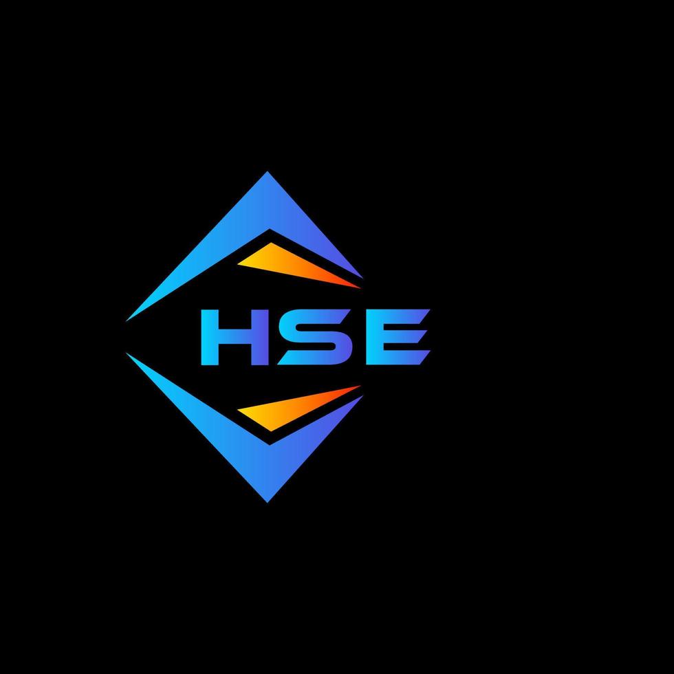 HSE abstract technology logo design on Black background. HSE creative initials letter logo concept. vector