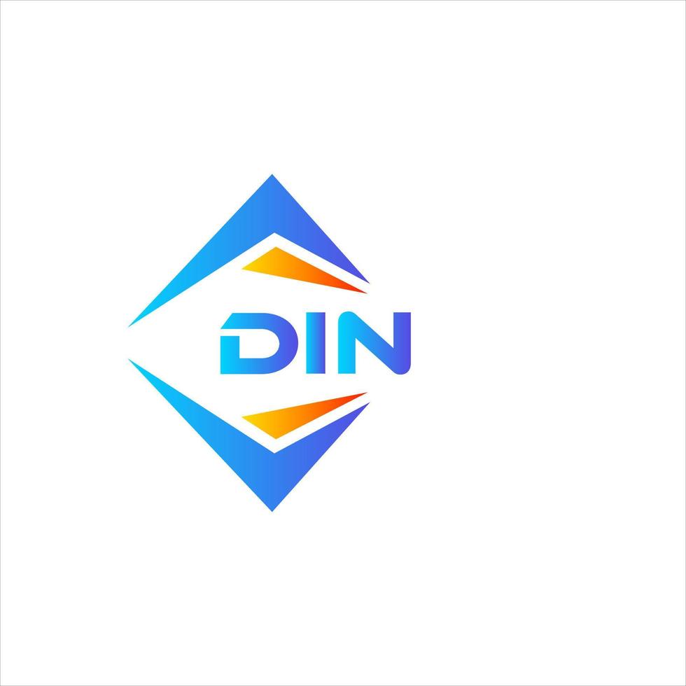 DIN abstract technology logo design on white background. DIN creative initials letter logo concept. vector