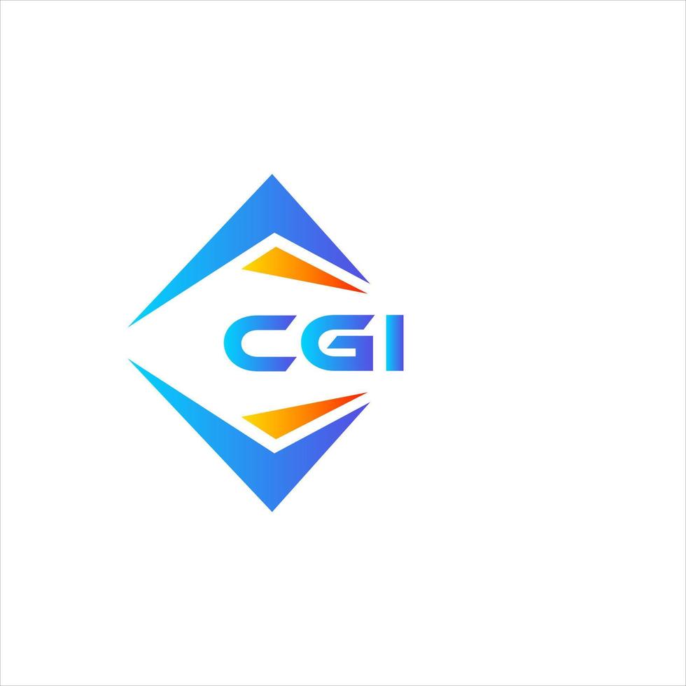 CGI abstract technology logo design on white background. CGI creative initials letter logo concept. vector