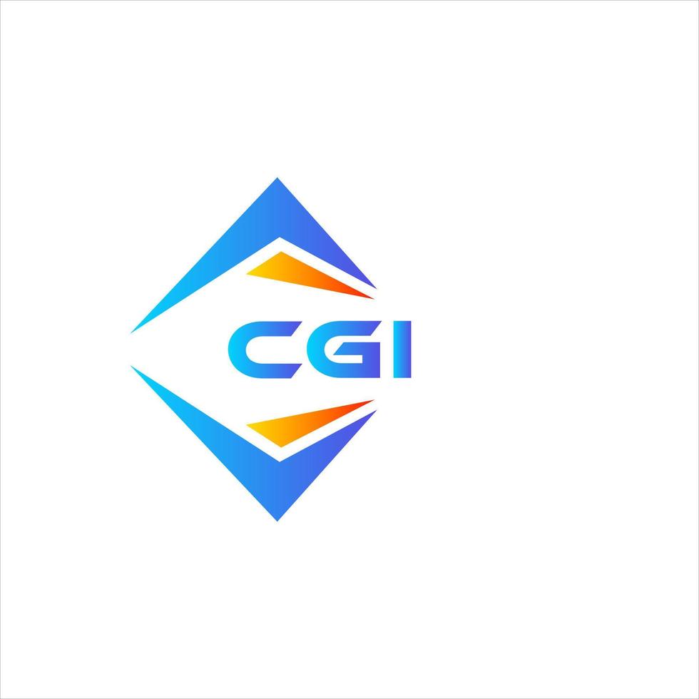 diseño de logotipo de tecnología abstracta cgi sobre fondo blanco. concepto de logotipo de letra de iniciales creativas cgi. vector