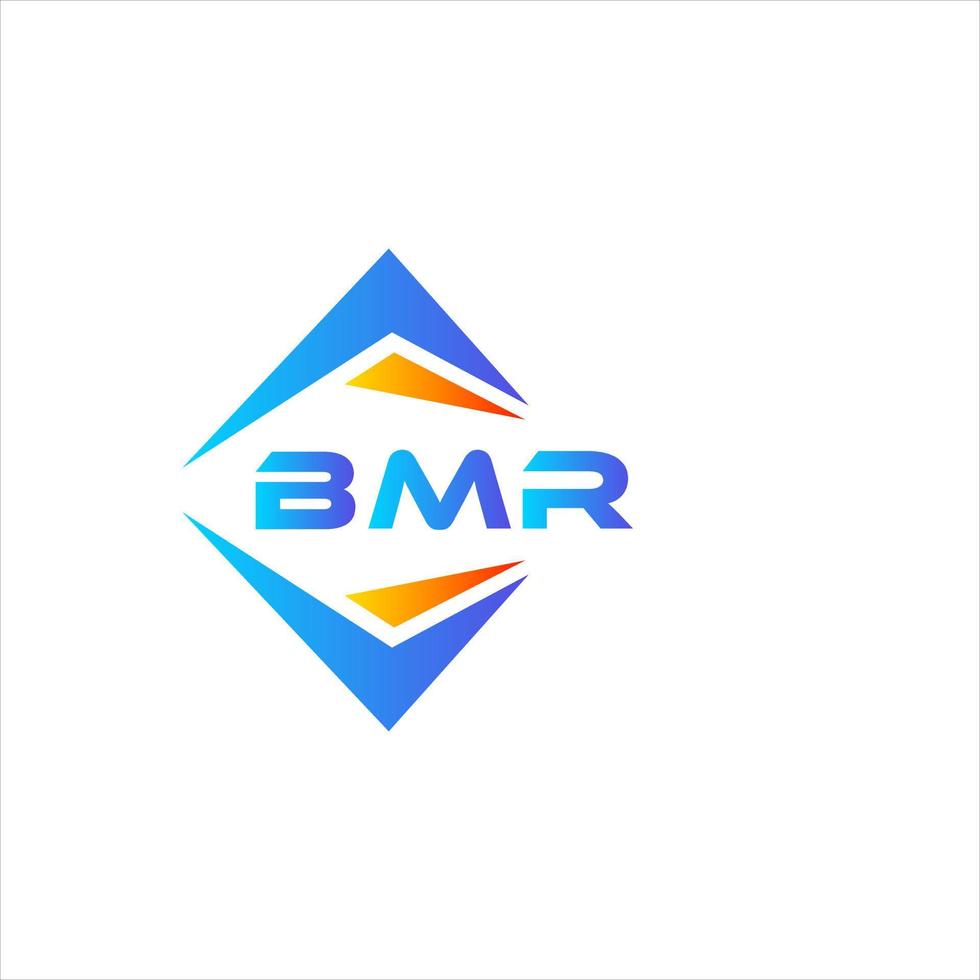 diseño de logotipo de tecnología abstracta bmr sobre fondo blanco. concepto de logotipo de letra de iniciales creativas bmr. vector