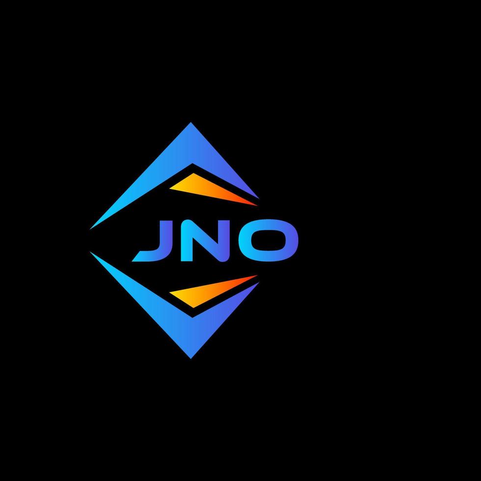 jno diseño de logotipo de tecnología abstracta sobre fondo negro. concepto de logotipo de letra de iniciales creativas jno. vector