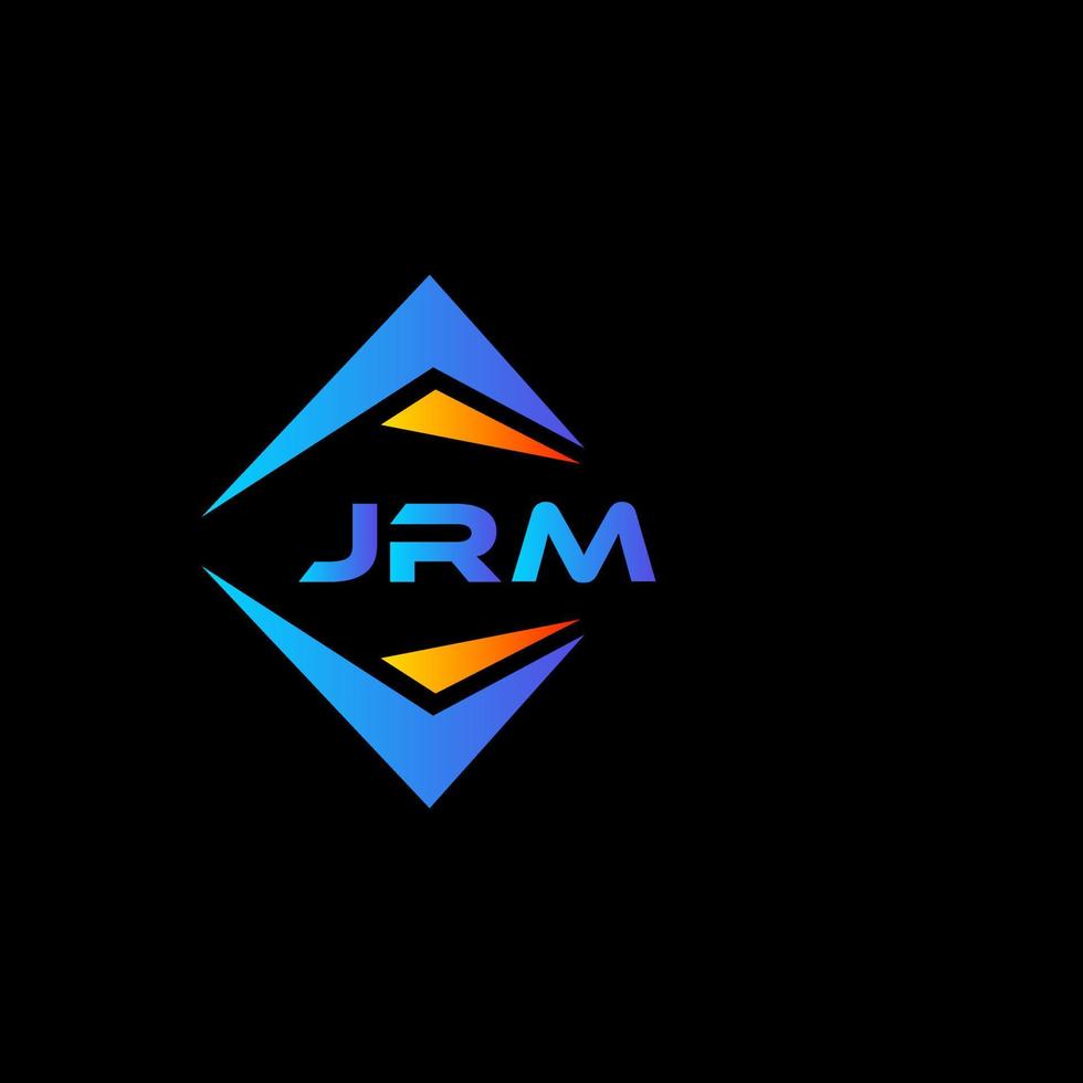 jrm diseño de logotipo de tecnología abstracta sobre fondo negro. concepto de logotipo de letra de iniciales creativas jrm. vector