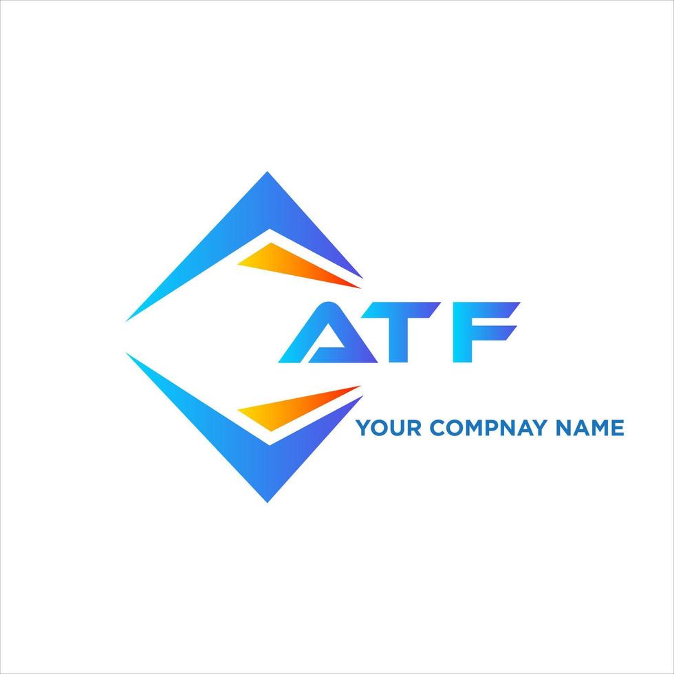 diseño de logotipo de tecnología abstracta atf sobre fondo blanco. concepto de logotipo de letra de iniciales creativas atf. vector