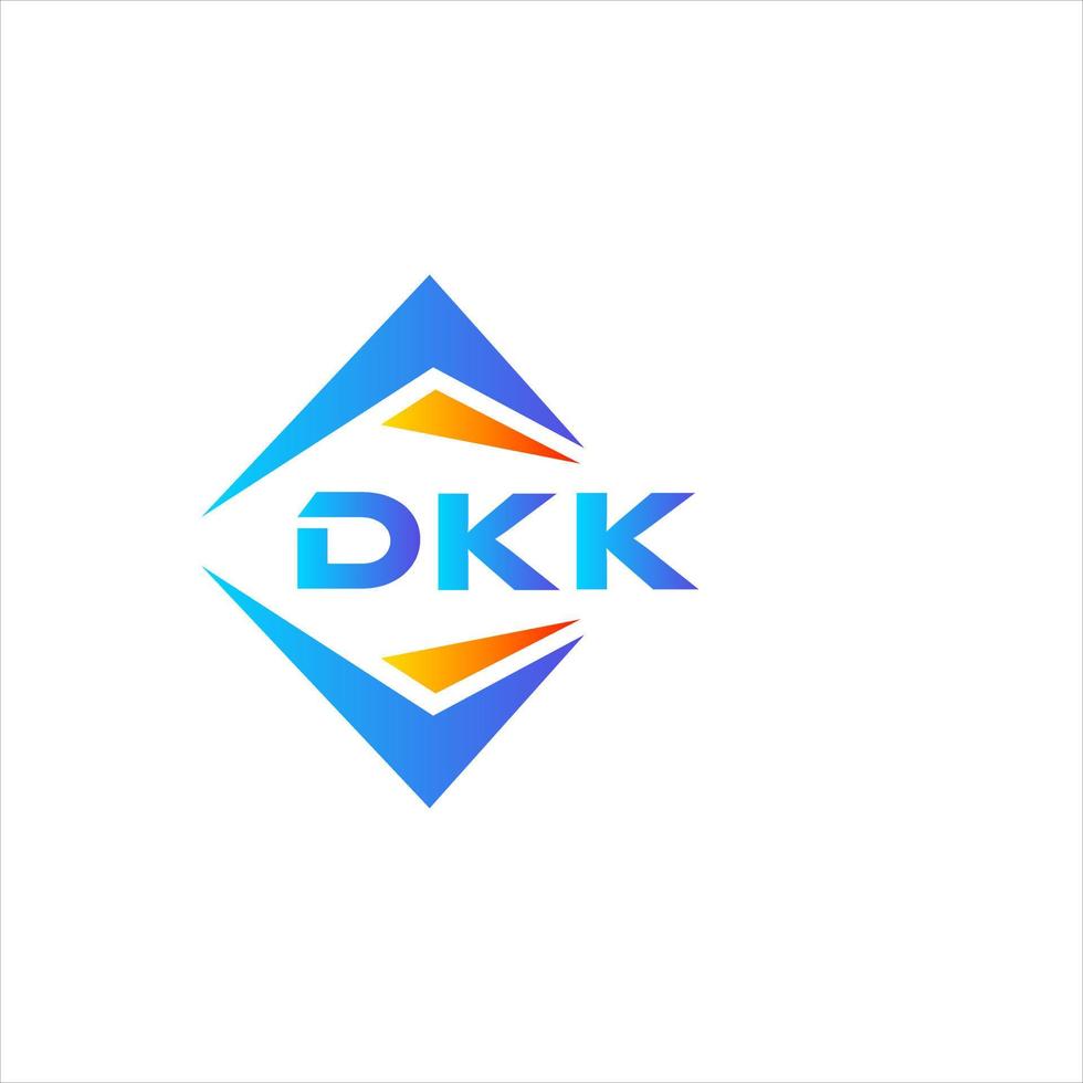 Diseño de logotipo de tecnología abstracta dkk sobre fondo blanco. concepto de logotipo de letra de iniciales creativas dkk. vector