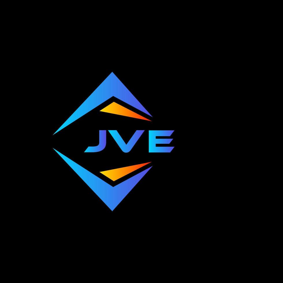 jve diseño de logotipo de tecnología abstracta sobre fondo negro. concepto de logotipo de letra de iniciales creativas jve. vector