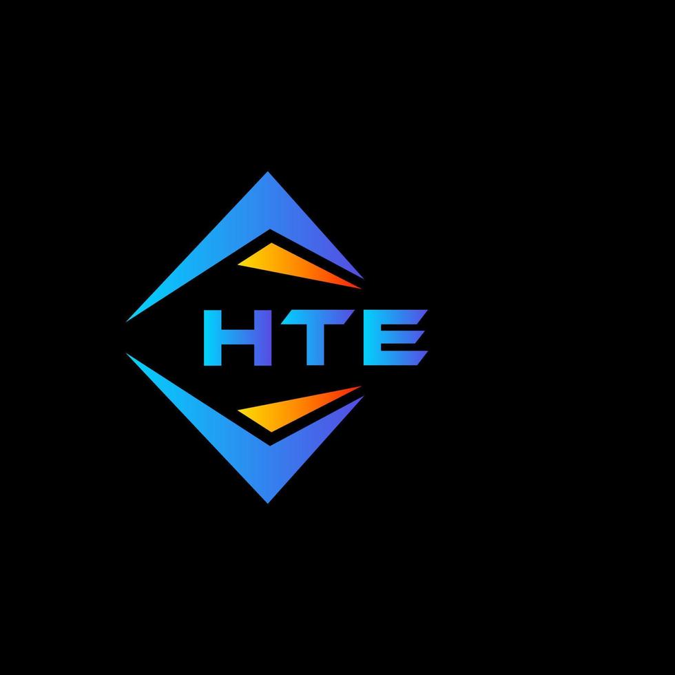 HTE abstract technology logo design on Black background. HTE creative initials letter logo concept. vector